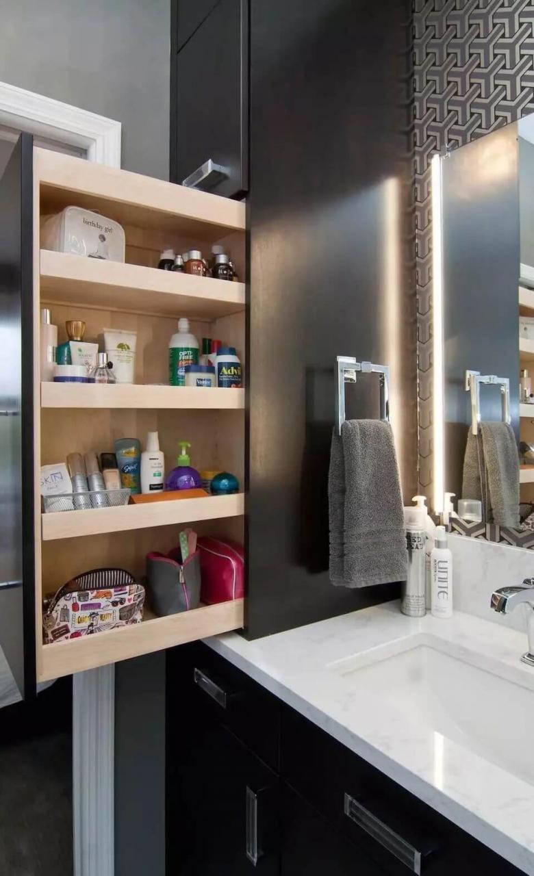 25 Best Builtin Bathroom Shelf and Storage Ideas for 2023