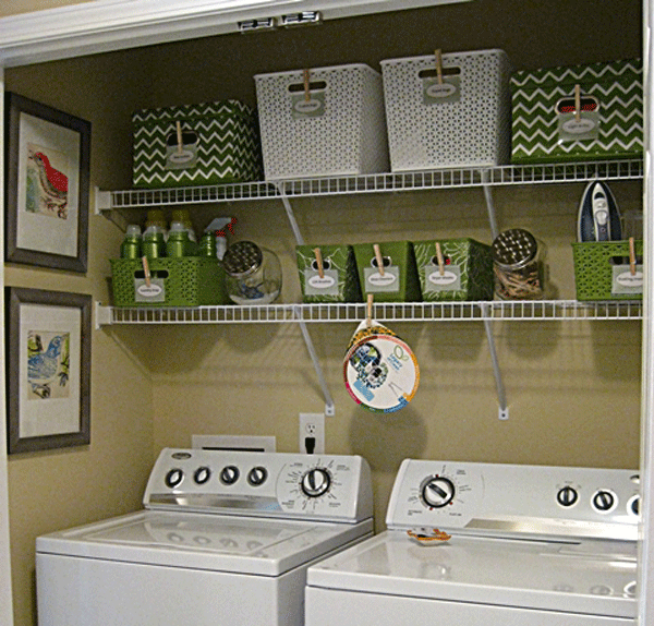 Diy Laundry Room Basket Shelves 20 Laundry Room Organization Ideas