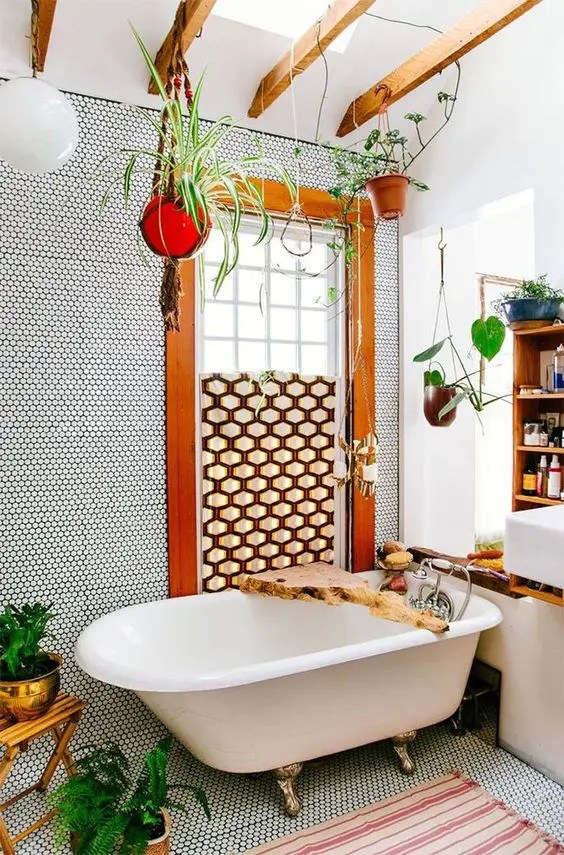 24 Examples To Pull Off Boho Style In Your Bathroom DigsDigs