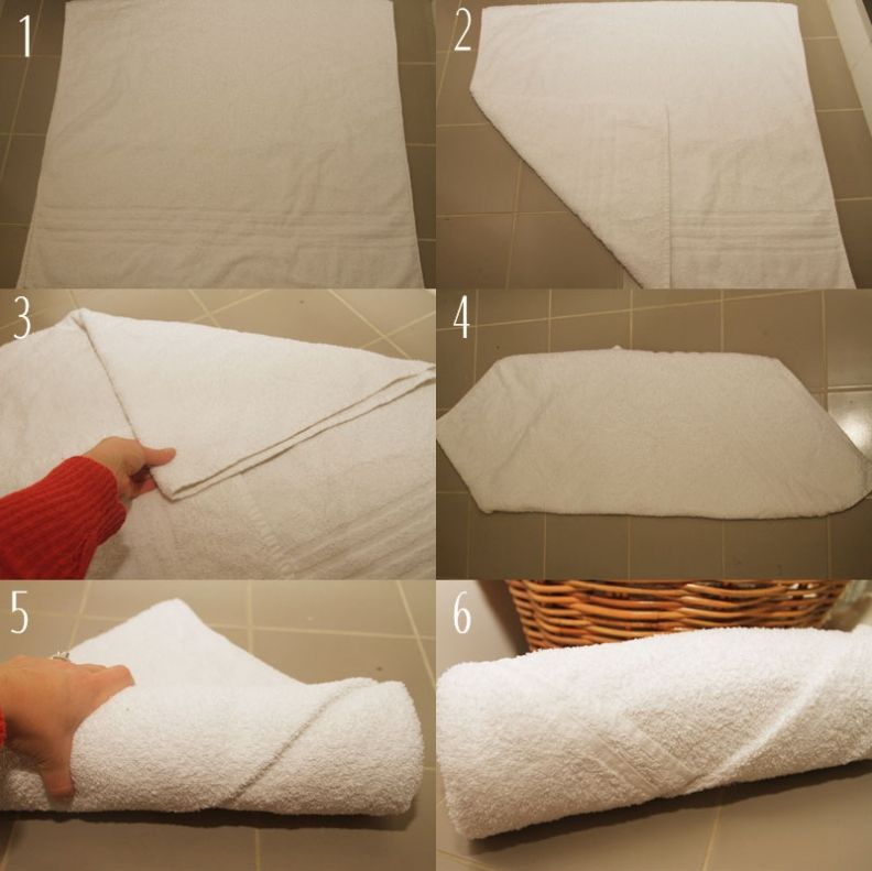 Roll Your Towel Like a Pro How to fold towels, How to roll towels
