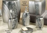 Bathroom Contemporary Silver 6 Piece Bathroom Accessory Set Have