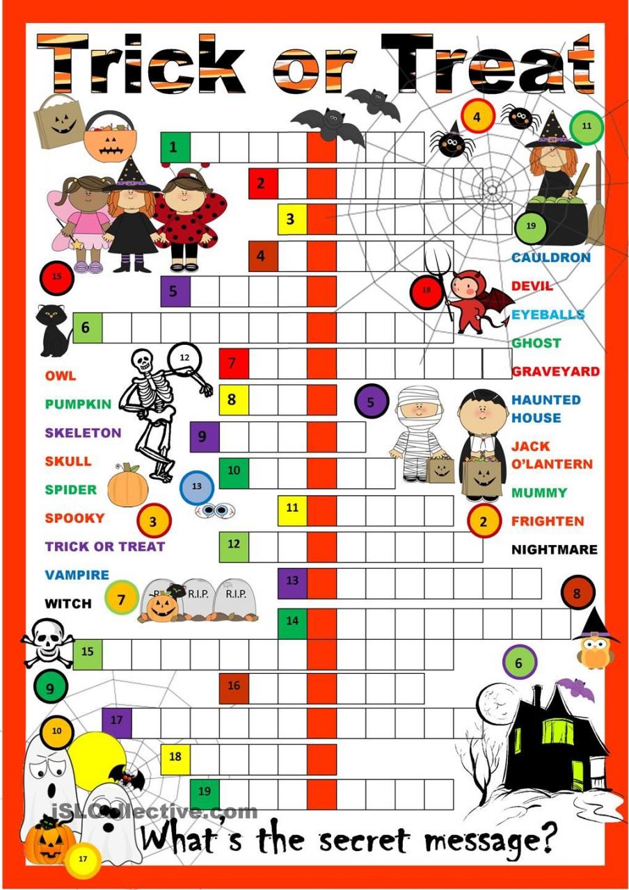 Halloween Crossword Puzzle Halloween Pinterest ハロウィンの飾り付けアイデア