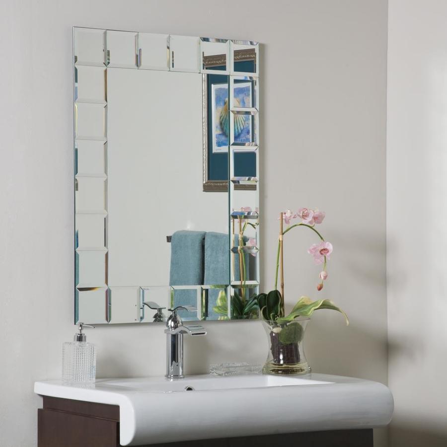 Decor Wonderland Montreal 23.6in Clear Rectangular Bathroom Mirror in