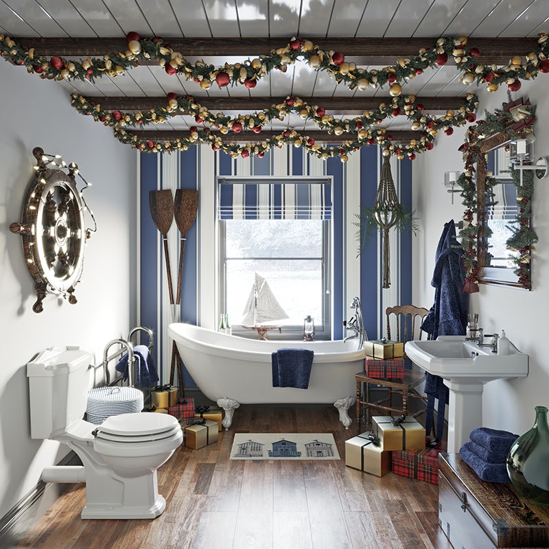 Christmas cloakroom bathroom ideas
