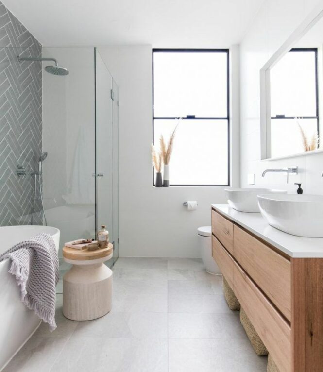 21 Modern Scandinavian Bathroom Decor Ideas in 2021 Master bathroom