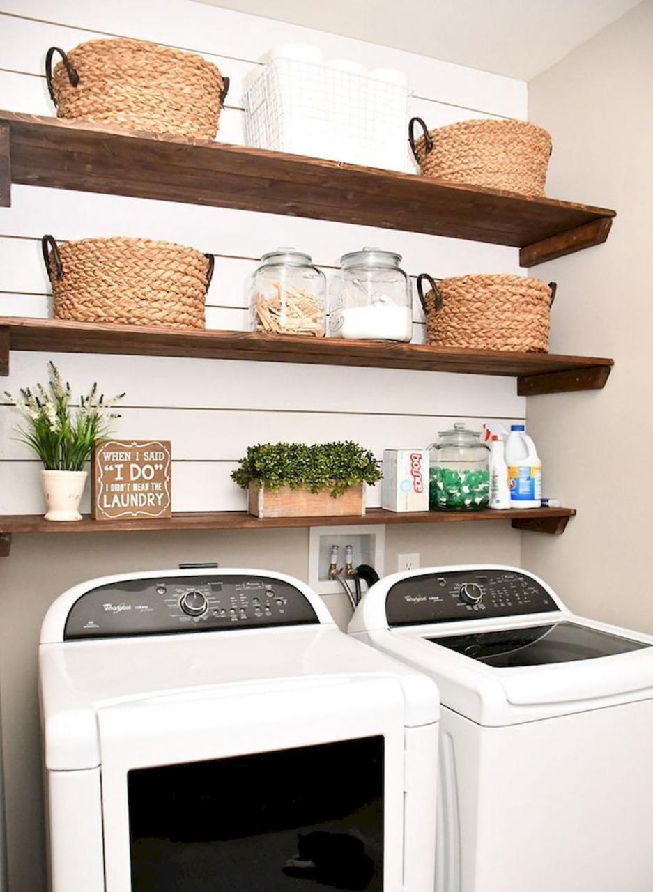 100+ INSPIRING SIMPLE AND AWESOME LAUNDRY ROOM IDEAS Small laundry