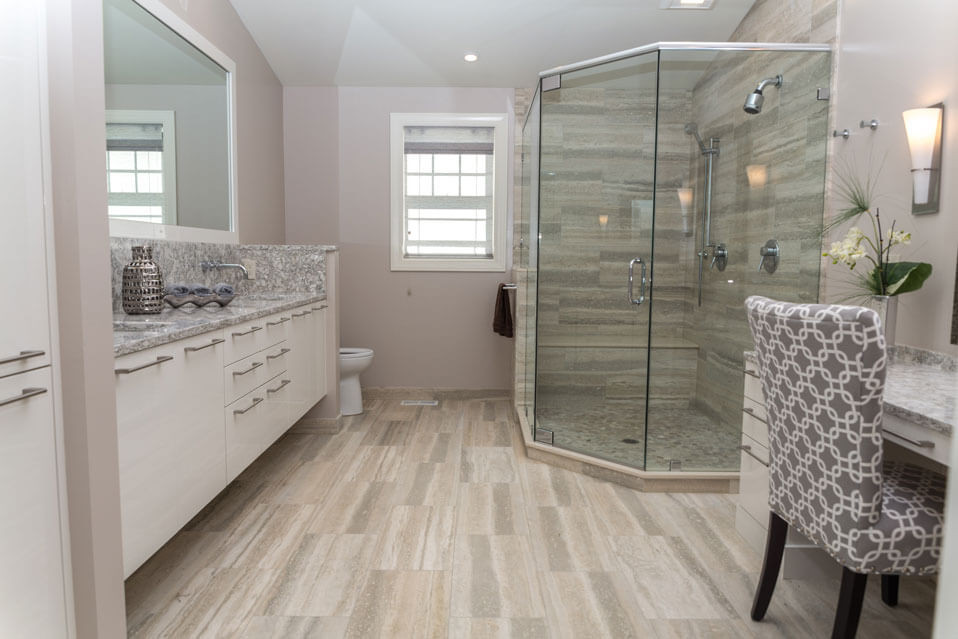 Chic & Soothing Master Bathroom Remodel in Rochester, NY Concept II