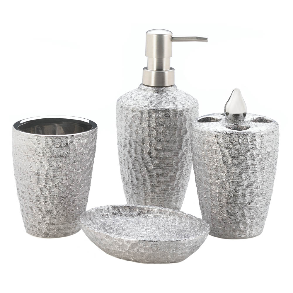 Wholesale Hammered Silver Texture Bath Accessories Buy Wholesale