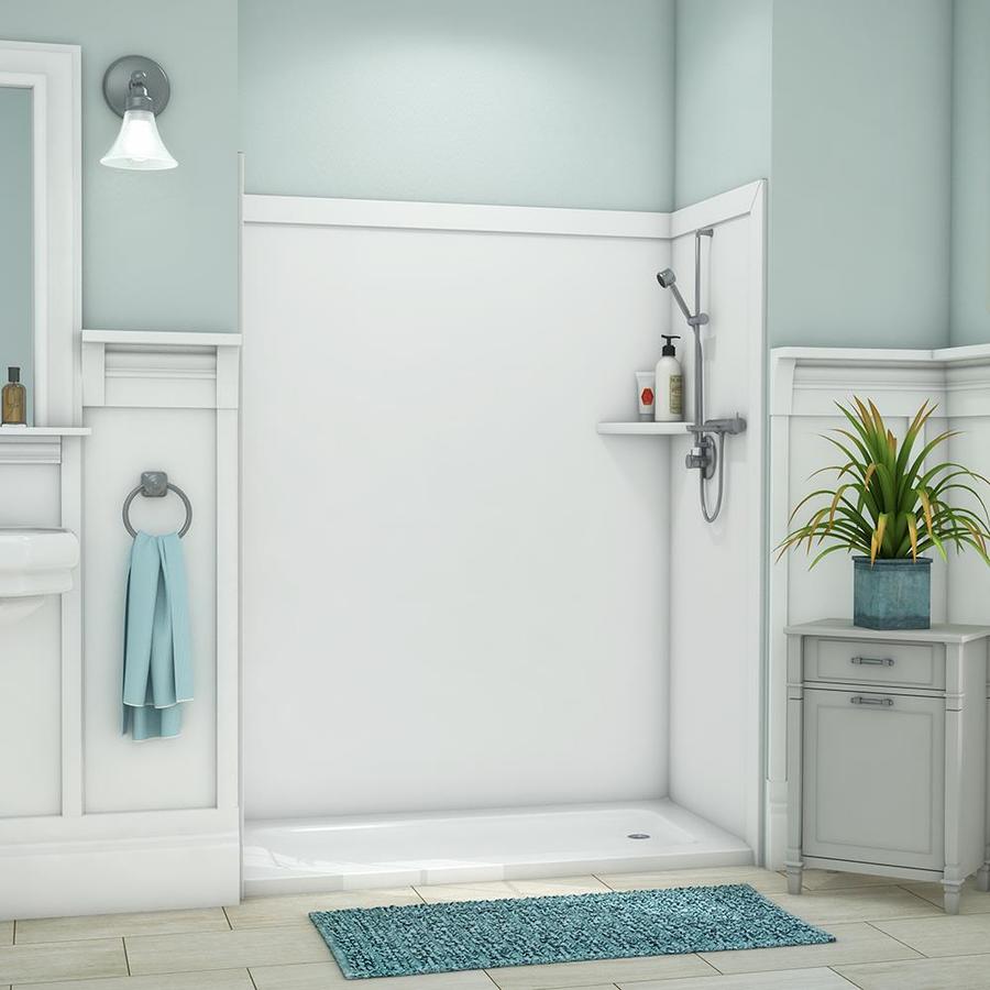 FlexStone Adaptable White Panel Kit Shower Wall Surround (60in x 60in