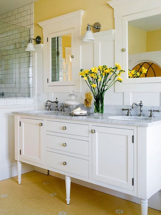 A Hint Of Yellow Bathroom Decor Pictures, Photos, and Images for