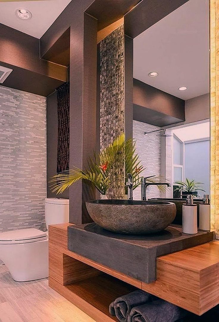 90+ Pretty Unique Modern Bathroom Decoration Ideas to Give You a