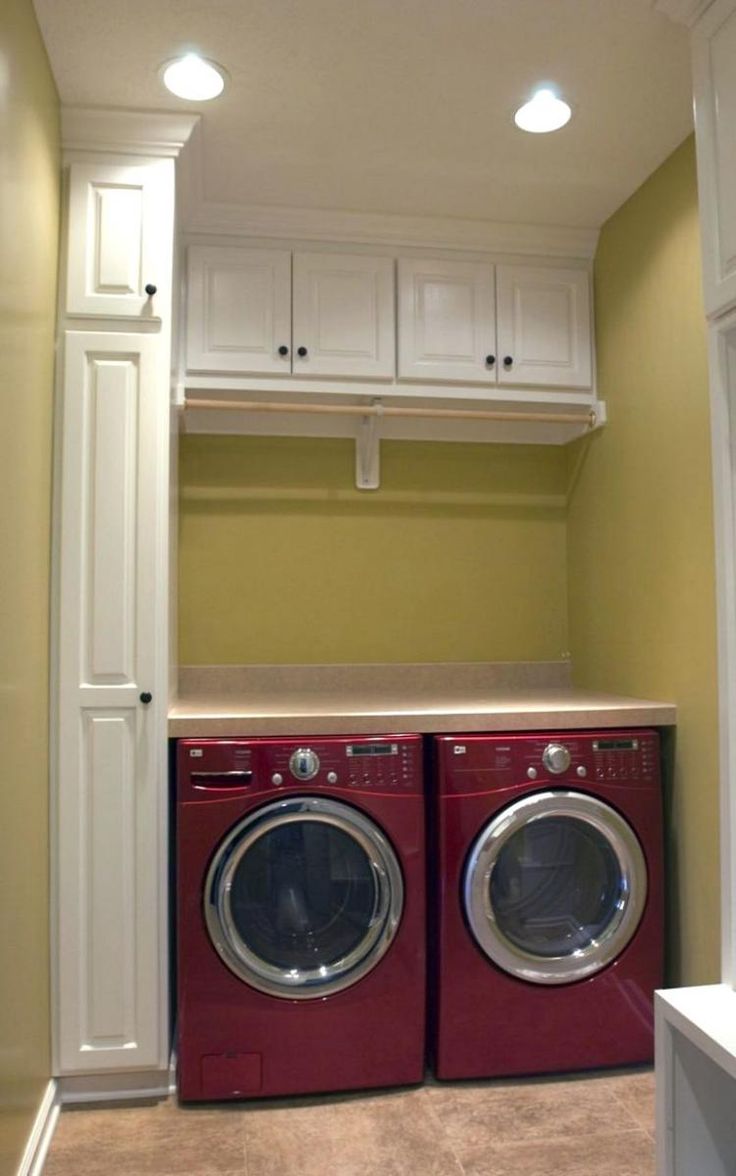 20+ Awesome Laundry Room Shelf Ideas with Hanging Rod Laundry room