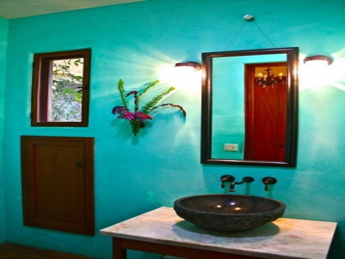 turquoise bathroom wall decor colors ideas decorating with and brown