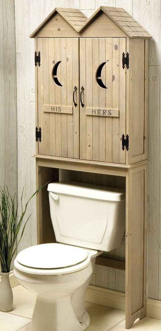 Over Toilet Storage Outhouse bathroom decor, Outhouse decor, Outhouse