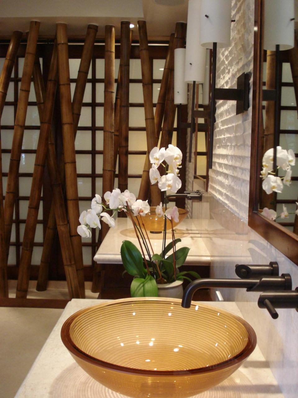 AsianInspired Contemporary Bathroom Christopher Grubb HGTV