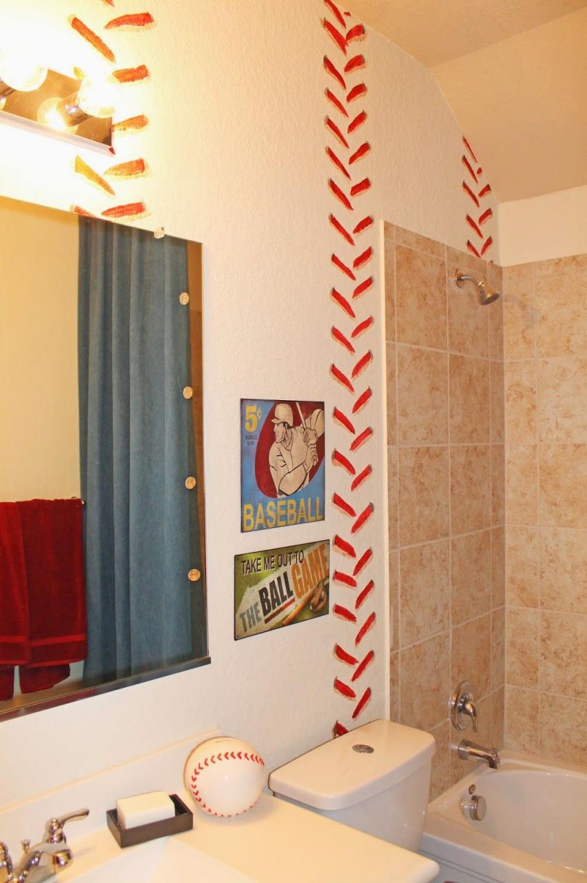 The ragged wren Baseball Boys Room Baseball Bathroom Decor, Baseball