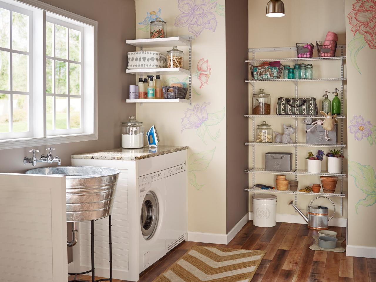 10 Clever Storage Ideas for Your Tiny Laundry Room HGTV's Decorating