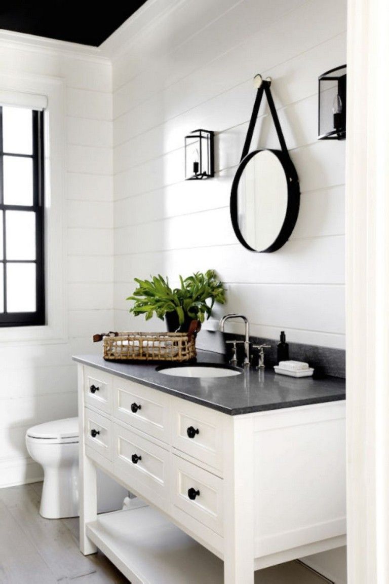 39+ Elegant Black White Bathroom Design Ideas bathroomideas 