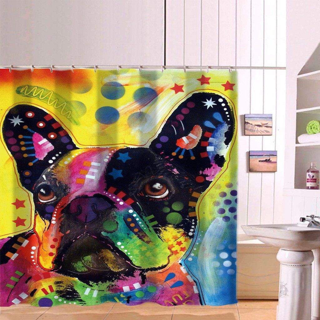 French Bulldog Series 3D Printed Shower Curtain Bathroom Decor NhalaHome