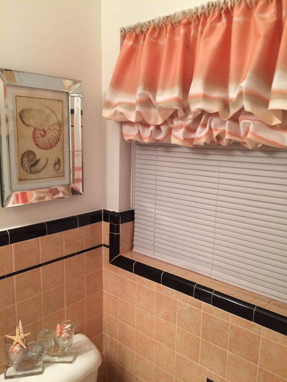 My 1937 peach tiled bathroom. Work in progress. Peach bathroom