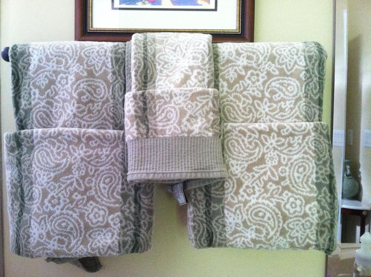 Fold towels in guest bathroom or any bathroom in general. Bathroom