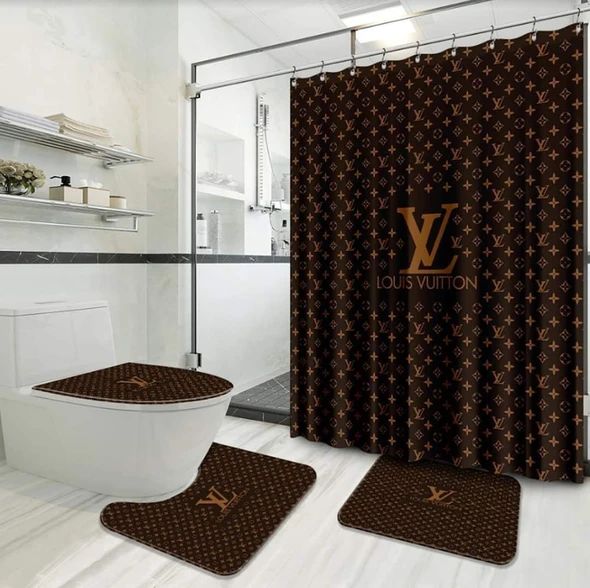 Louis Vuitton Shower Curtain Luxury shower curtain, Luxury shower
