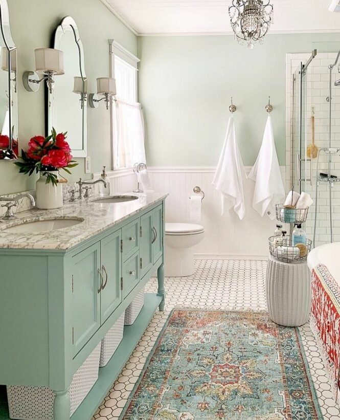 Coastal Cottage Farmhouse Bathroom in 2020 Master bathroom makeover