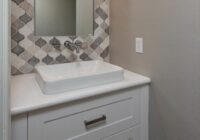 Tempe Bathroom Remodel Contractor floating bathroom vanity with quartz