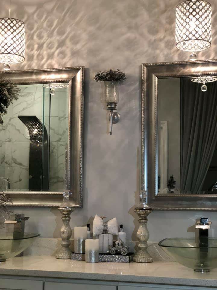 Silver Bathroom Glamour Diy bathroom design, Glamorous bathroom decor