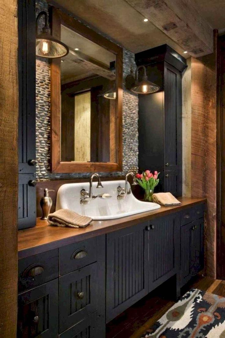 37 Inspiring Rustic Master Bathroom Decor Ideas With Farmhouse Style 30