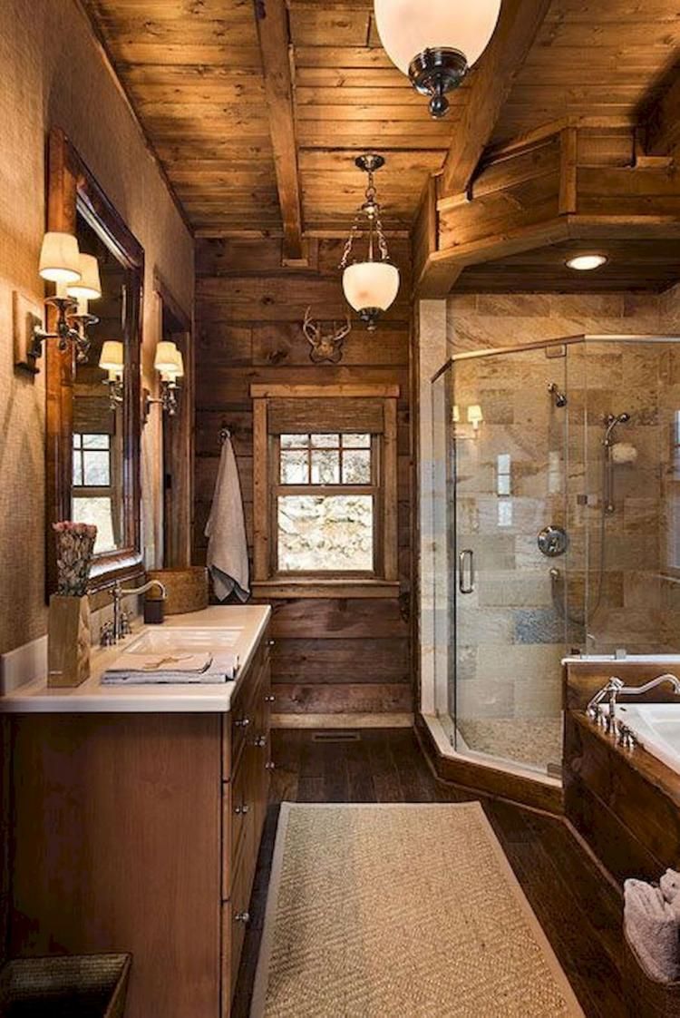 75+ Interesting Rustic Bathroom Farmhouse Design Ideas http