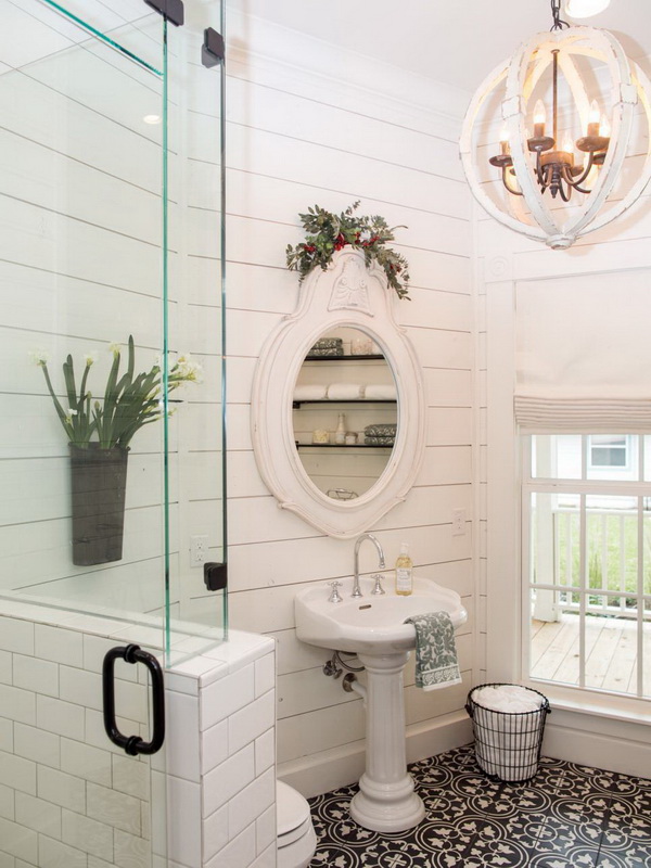 20+ Amazing Farmhouse Bathrooms with Rustic Warm For Creative Juice