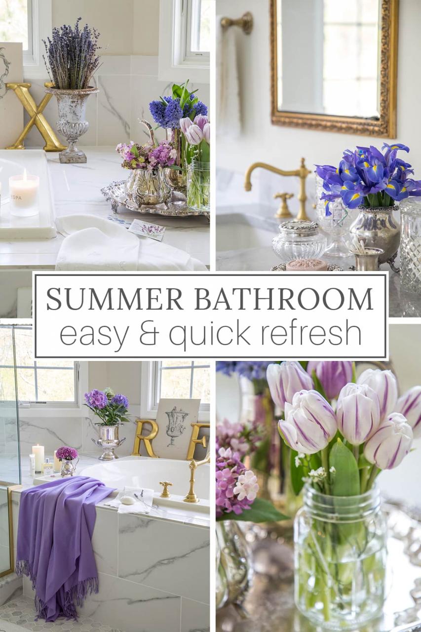20 Minute Decorating Summer Refresh for Your Bathroom Decor