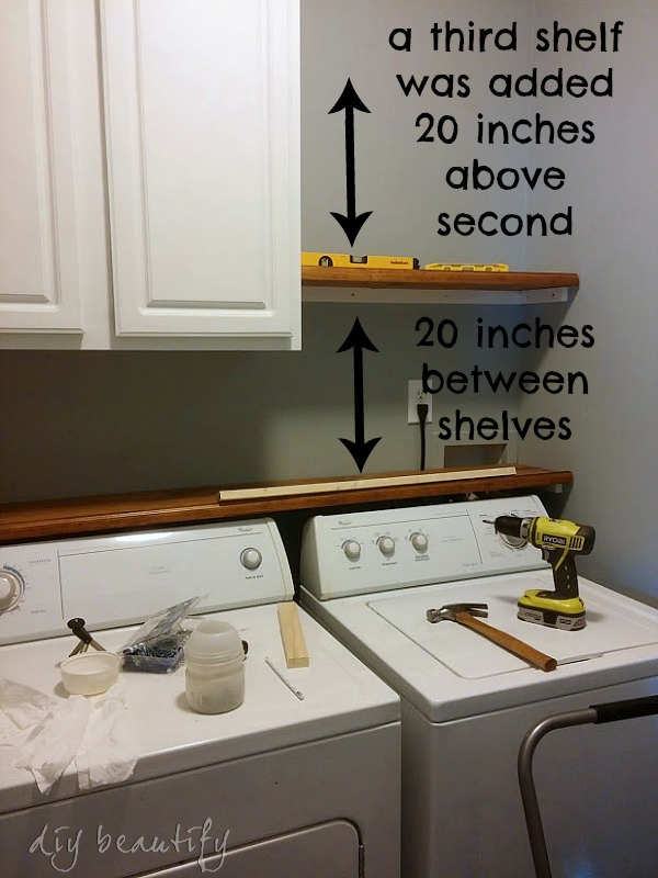 Adding Shelves and Storage to a BuilderGrade Laundry Room in 2020