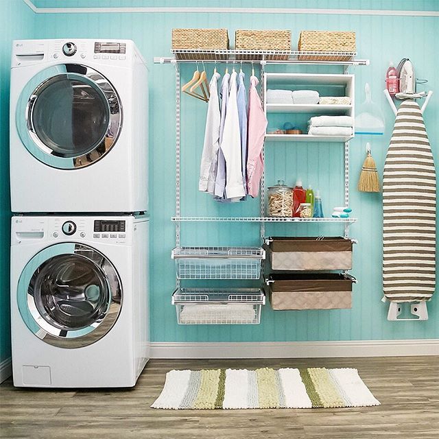 Tackle your resolution to organize your laundry room with stylish wire