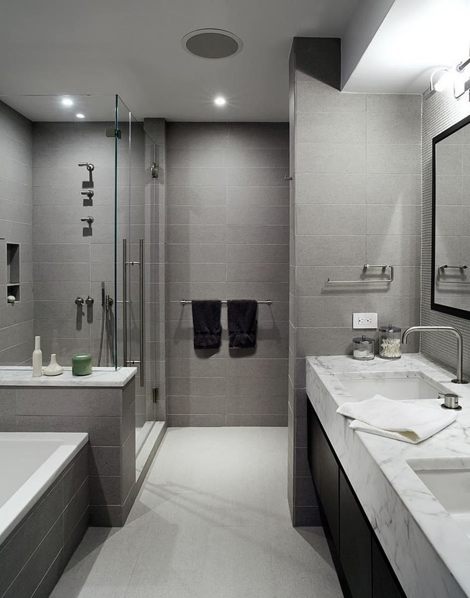 38 Stunning Gray Bathrooms with Accent Color Ideas BathroomsColor
