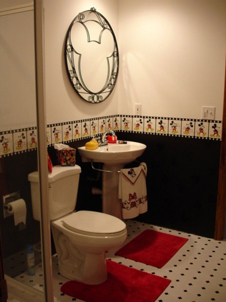 I love this mirror Mickey mouse bathroom, Kid bathroom decor, Kids