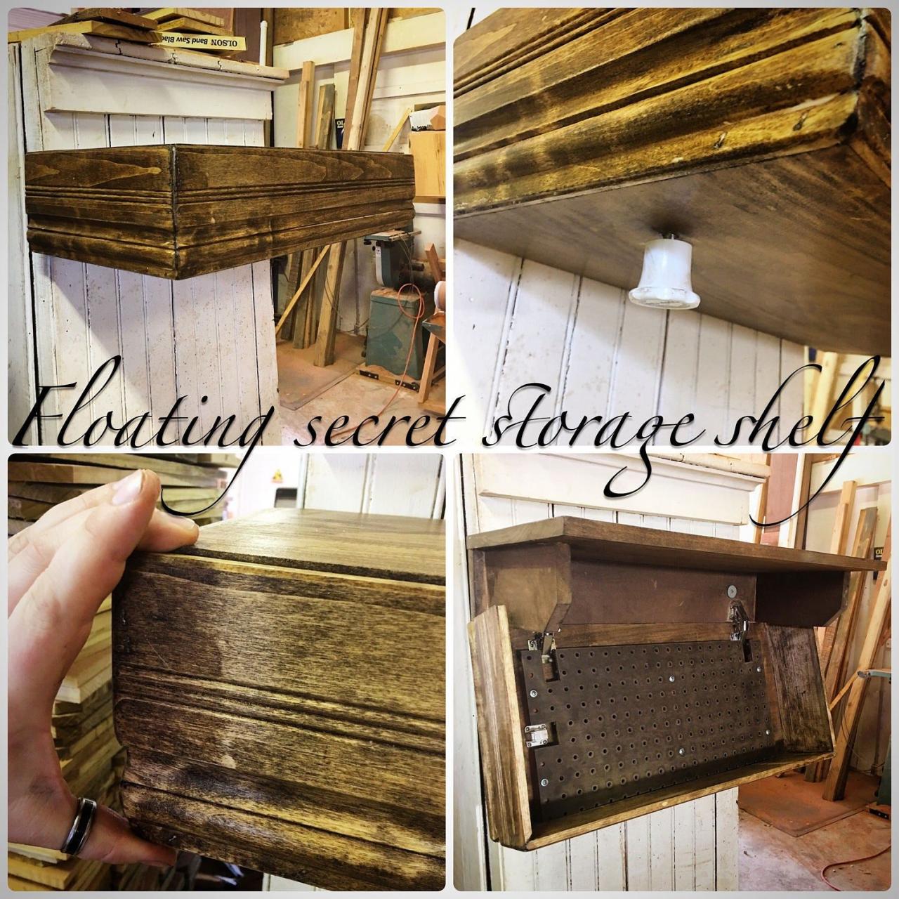 Floating Secret storage shelf. Etsy Secret storage, Hidden shelf