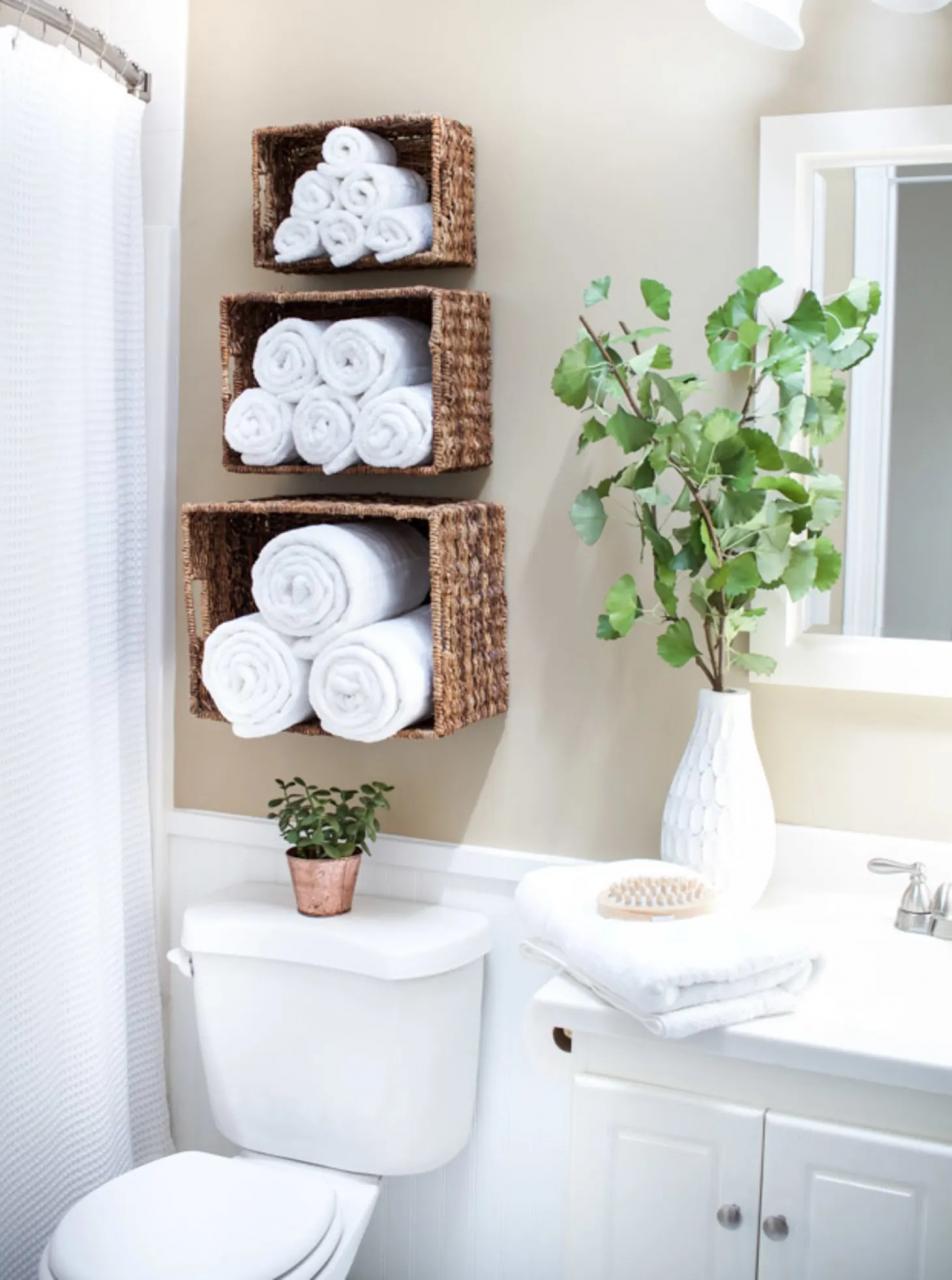 Small Bathroom Best Wall Shelves Storage Ideas Apartment Therapy