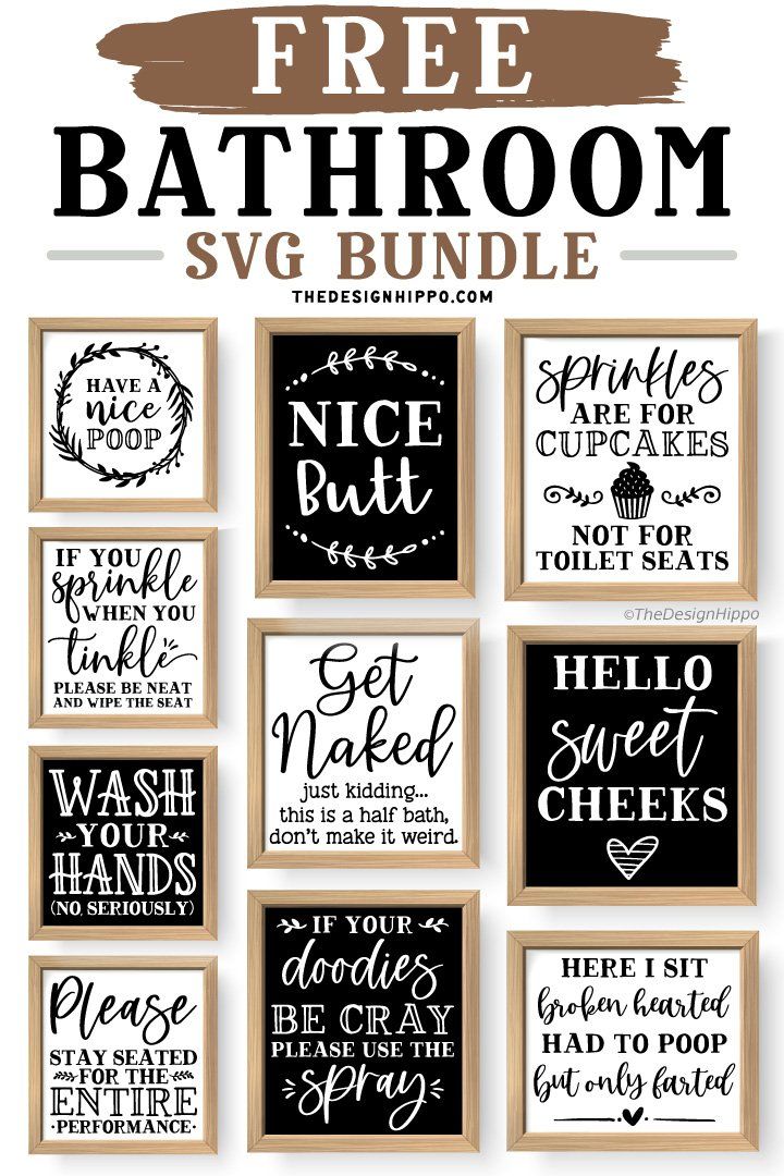 Spruce up your bathroom with these 10 free and funny SVG and DXF cut