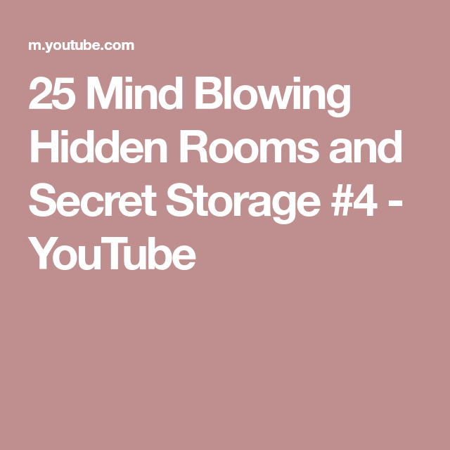 25 Mind Blowing Hidden Rooms and Secret Storage 4 YouTube 비밀의 방