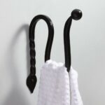Gothic Collection Cast Iron Towel Hook Matte Black Powder Coat