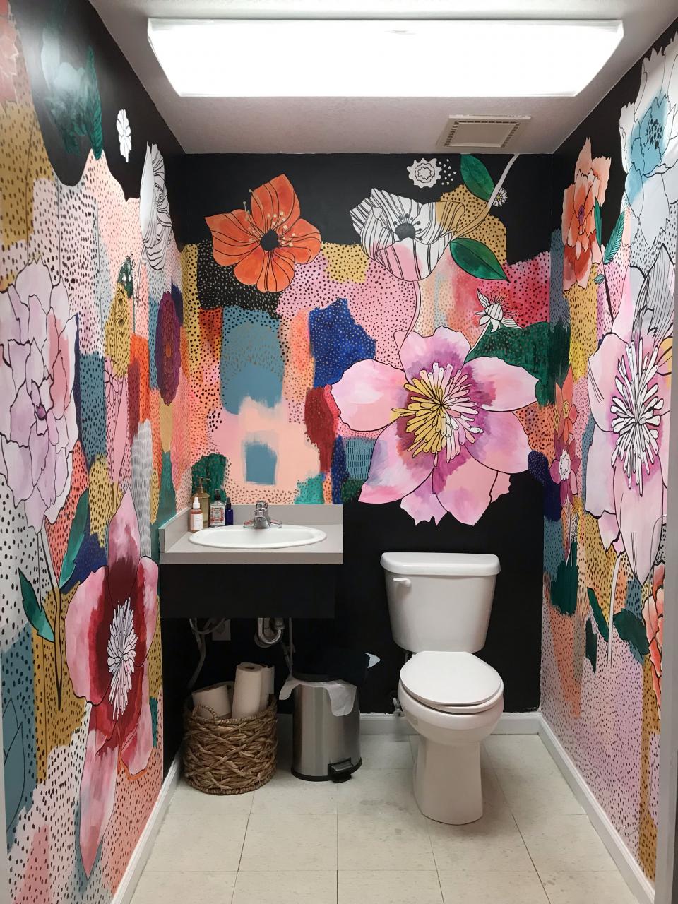 Art Bathroom Wall Painting TRENDECORS
