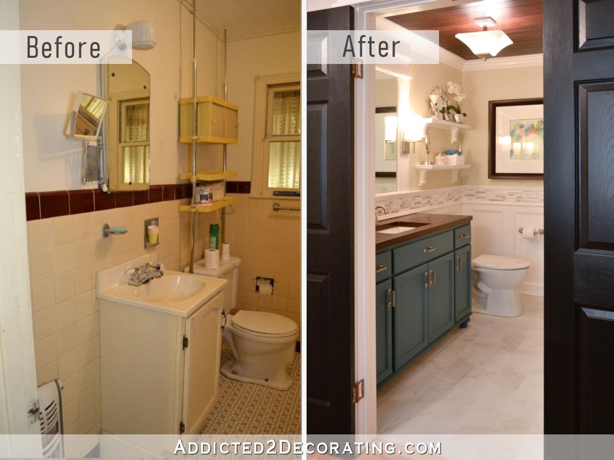 DIY Bathroom Remodel Before And After Addicted 2 Decorating® Small