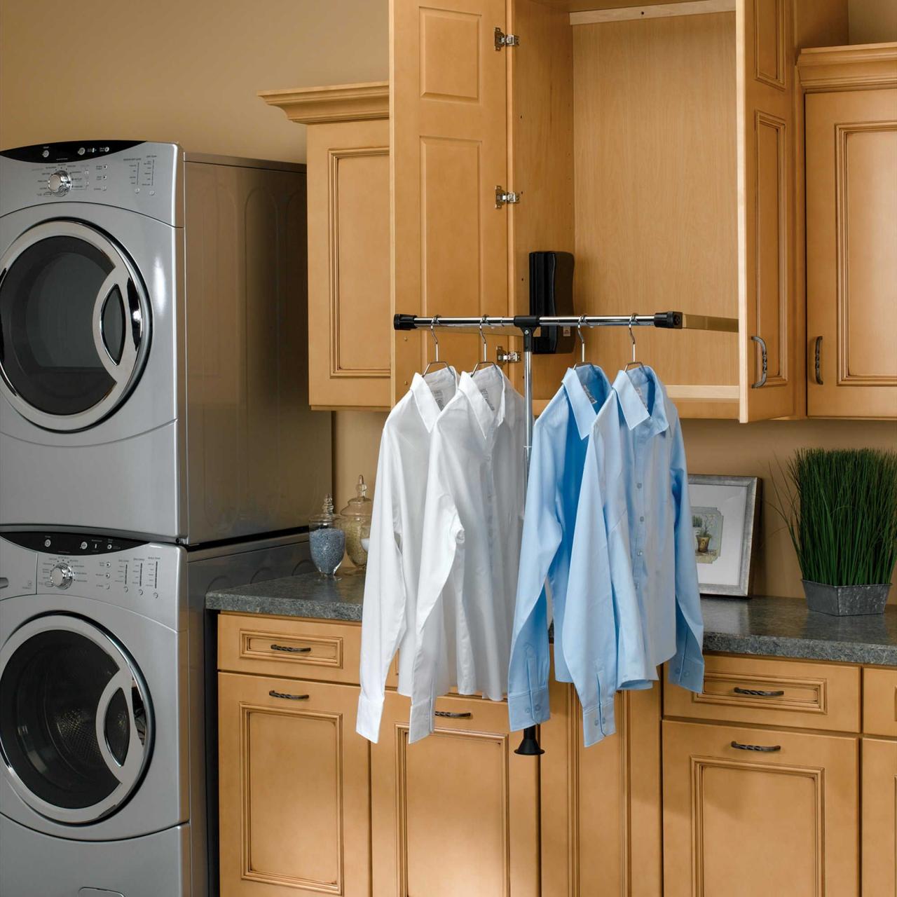 Diy Laundry Room Shelf With Hanging Rod / Top Laundry Room Ideas Shelf