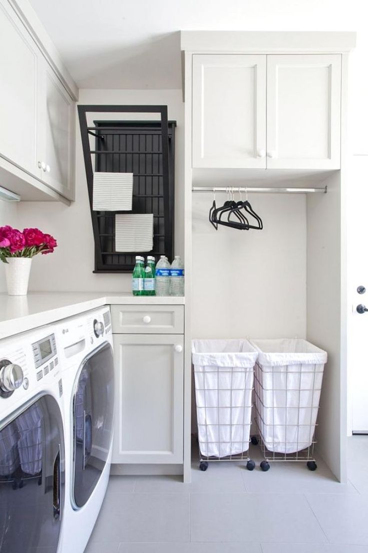 20+ Awesome Laundry Room Shelf Ideas with Hanging Rod Laundry room