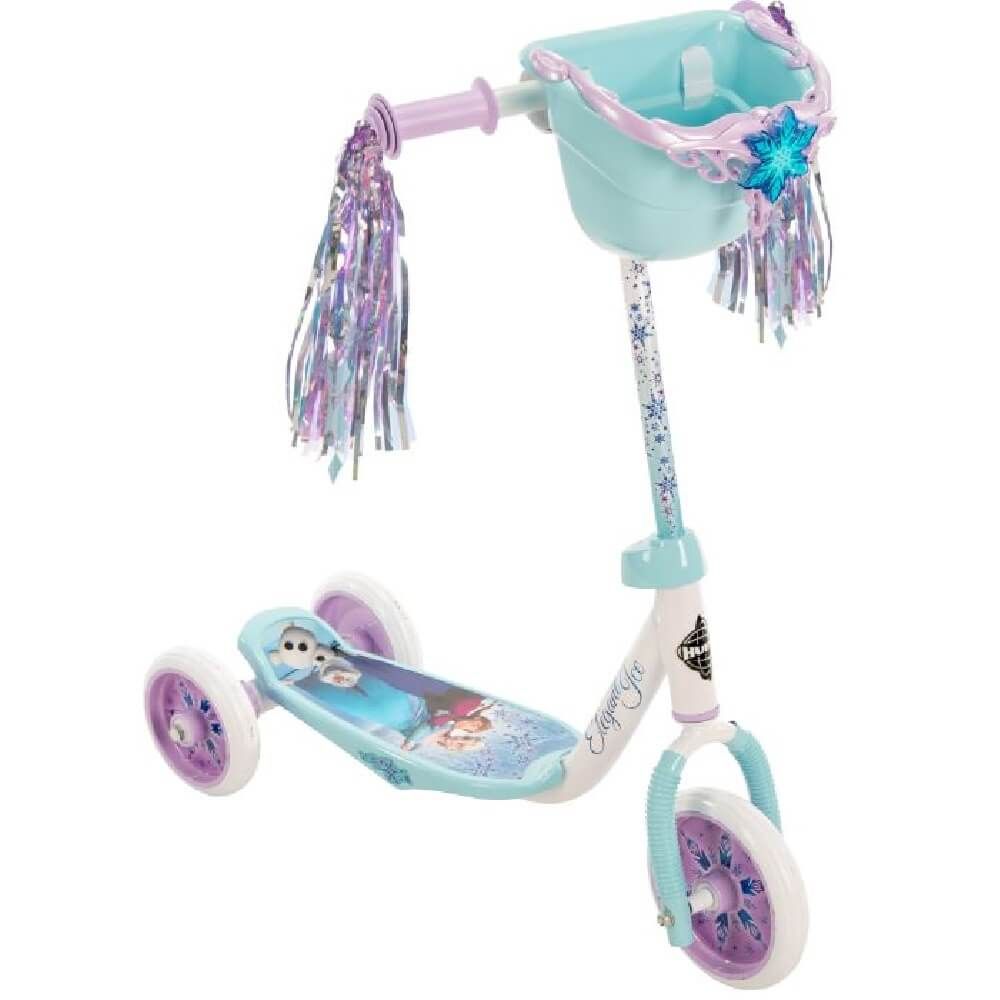 Huffy Wide Deck 3 Wheeled Disney Frozen Girls Scooter for Ages 3+ (Open