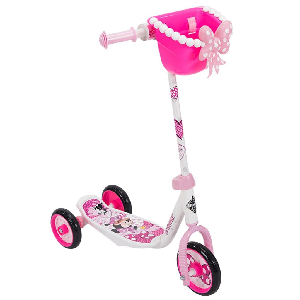 Huffy 6inch Disney Minnie Mouse Scooter with Bin in 2020 3rd wheel