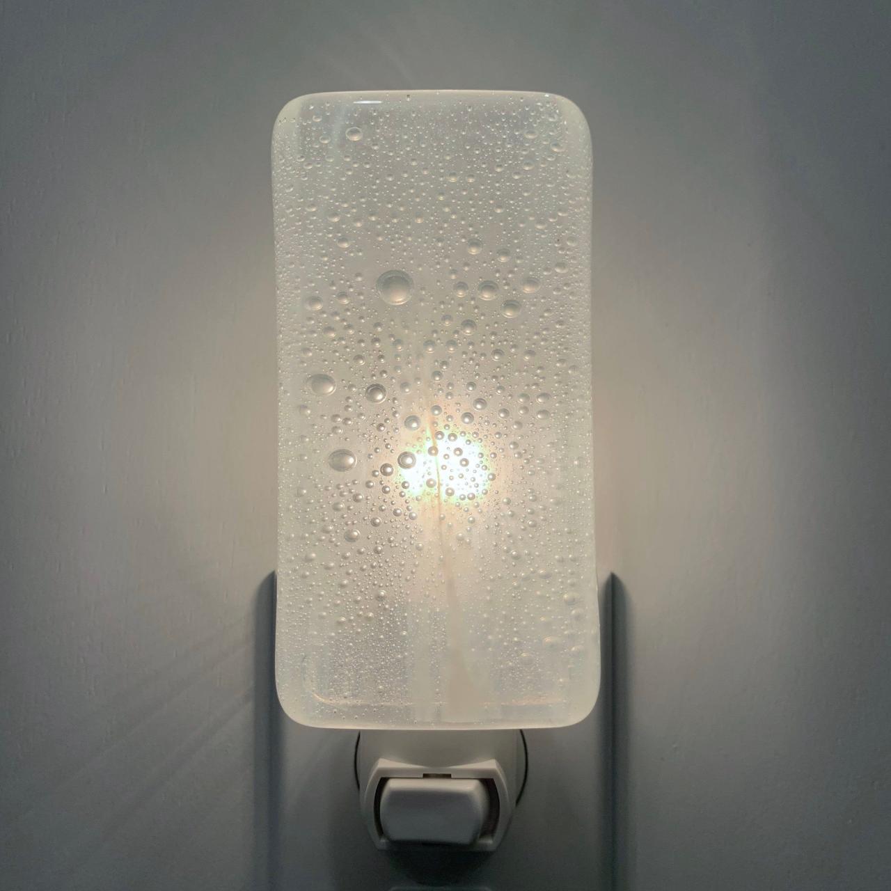 Night Light White and Clear Bubble Bedroom or Bathroom Night Etsy