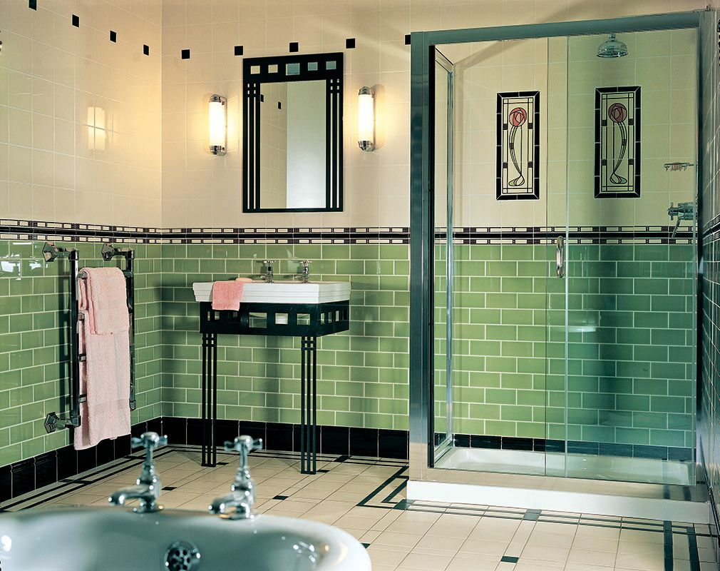 Kitchen & Bath Lighting in All the Right Places Art deco bathroom